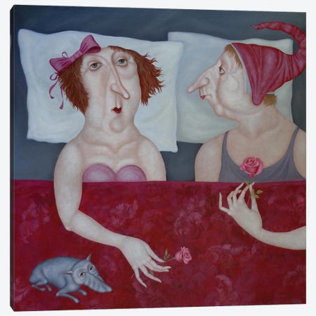 Bed Canvas Print #EVI24} by Evgenia Sare Canvas Artwork