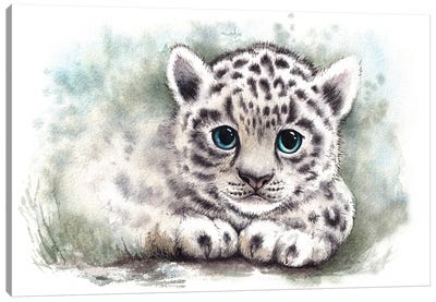 Wild Kitten Canvas Art Print - Leopard Art