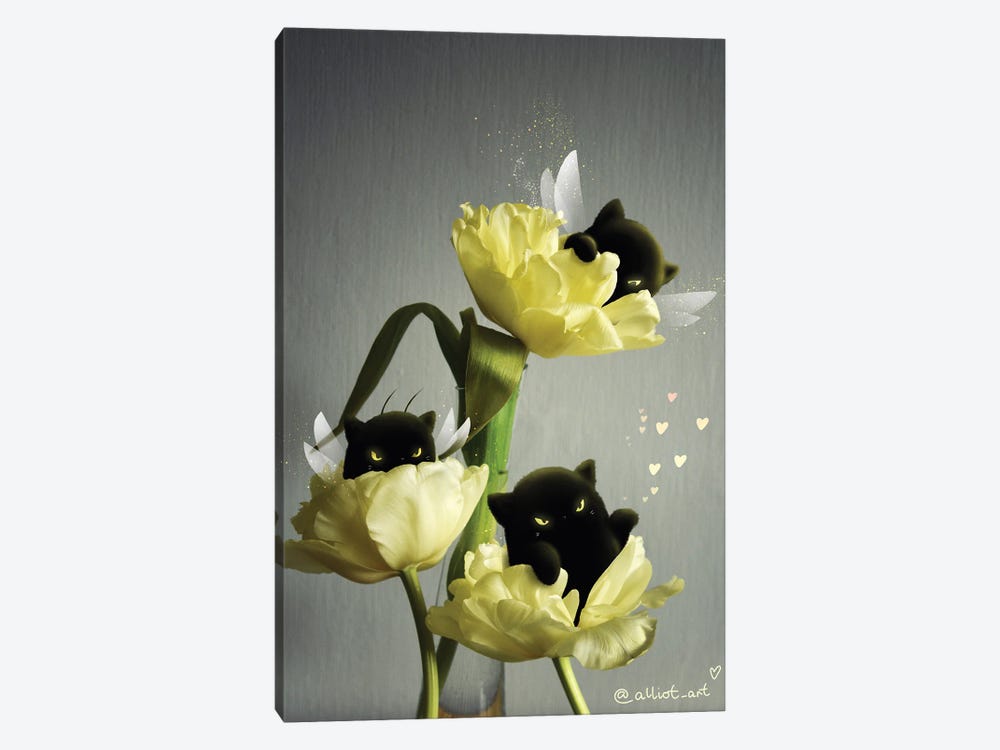 Yellow Tulips by Evgeniya Kartavaya 1-piece Canvas Art