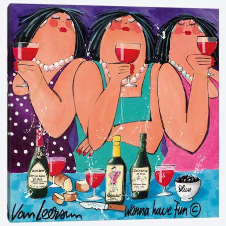 Wanna Have Fun II Canvas Print #EVL12} by El van Leersum Art Print
