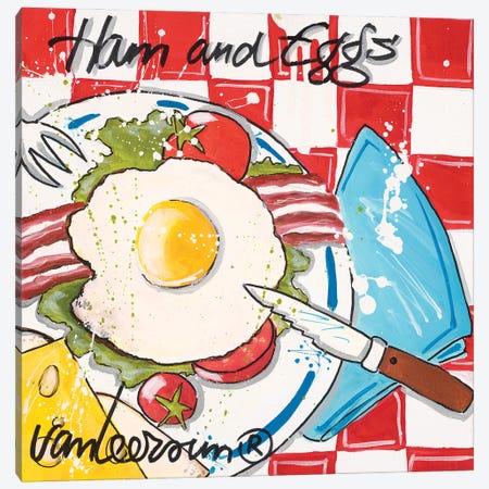 Ham & Eggs Canvas Print #EVL1} by El van Leersum Canvas Art Print