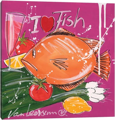 I Love Fish Canvas Art Print