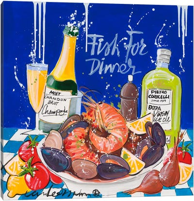 Fish For Dinner Canvas Art Print