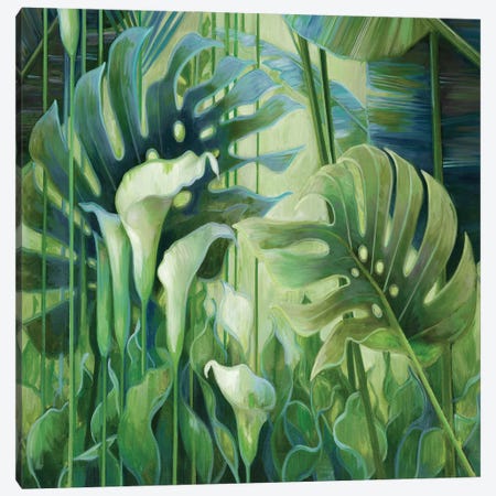 Tropical Garden Canvas Print #EVO6} by Elaine Vollherbst-Lane Canvas Art Print