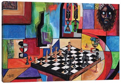 Checkmate Canvas Art Print - African Heritage Art
