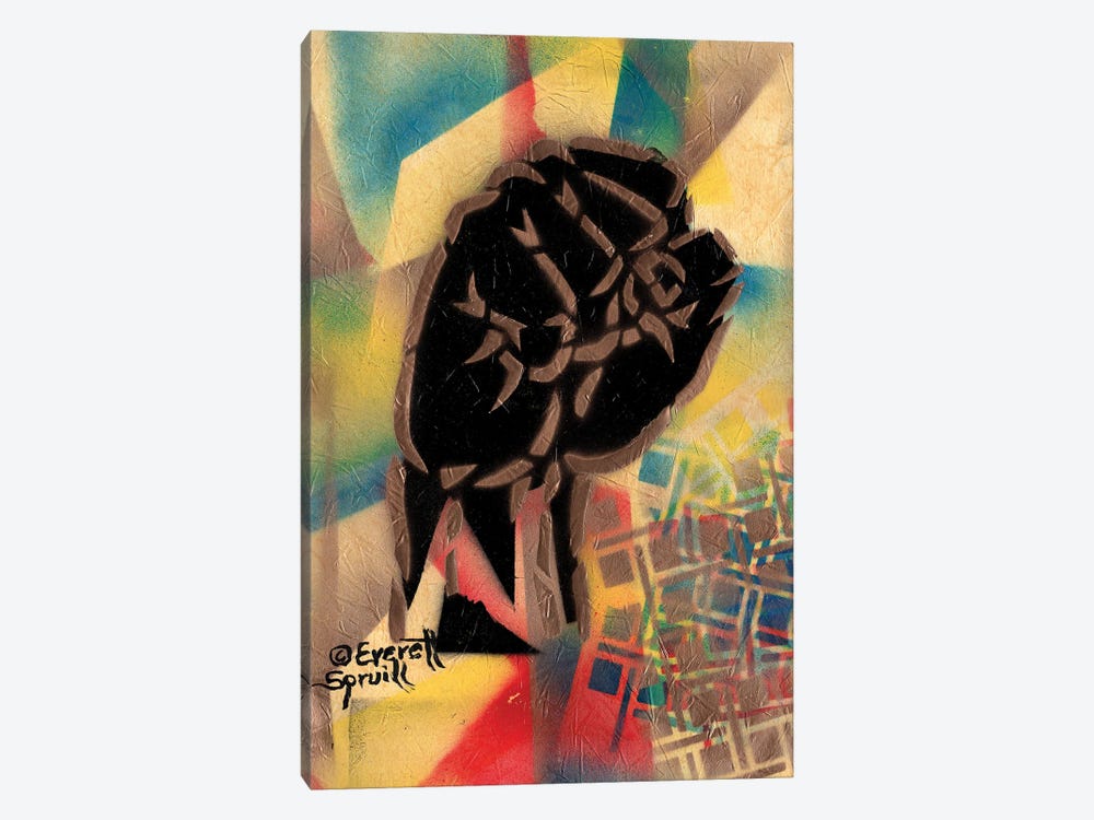 Clenched Fist - F by Everett Spruill 1-piece Canvas Print