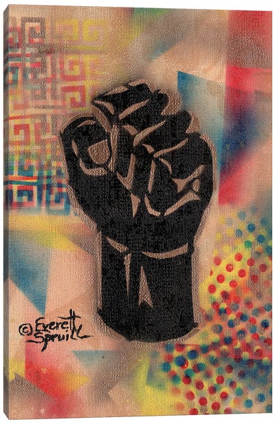 Clenched Fist - A Canvas Art Print - Everett Spruill