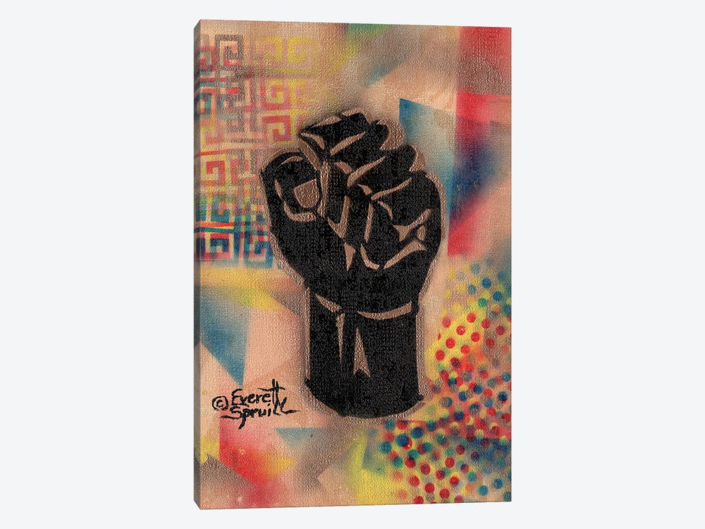 Clenched Fist - A by Everett Spruill 1-piece Canvas Artwork