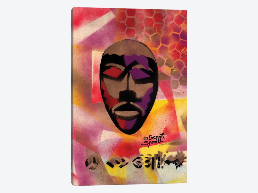Congo Mask by Everett Spruill 1-piece Canvas Print