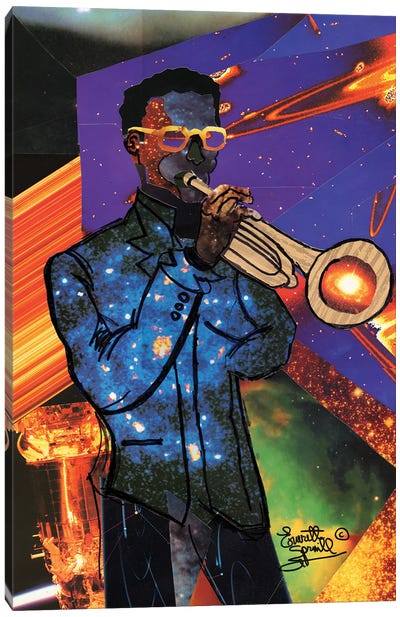 Cosmic Trumpeter Canvas Art Print - Everett Spruill