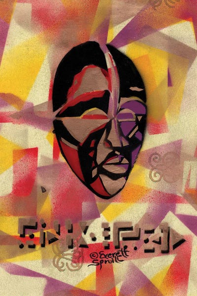African Heritage: Dan Mask And E-Glyphs by Everett Spruill