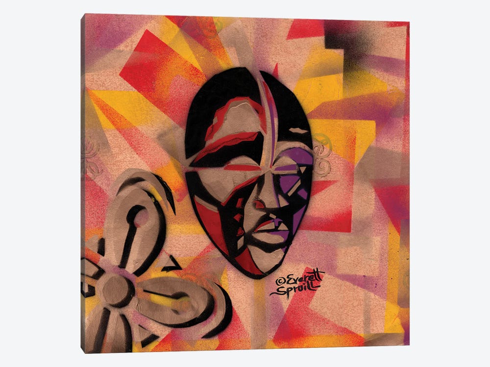 Dan Mask And Perseverance by Everett Spruill 1-piece Canvas Artwork