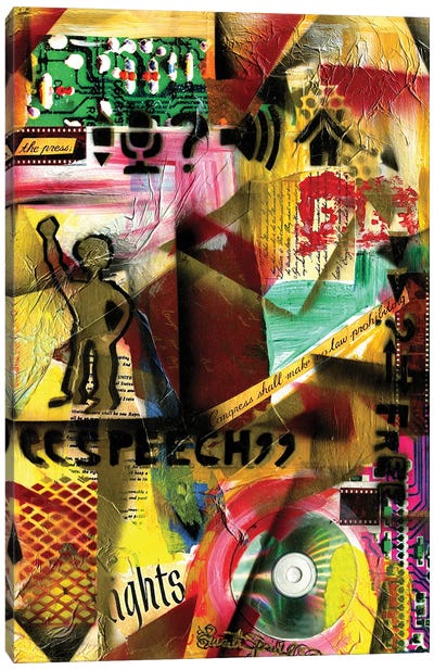 Freedom Of Speech VI Canvas Art Print - Everett Spruill