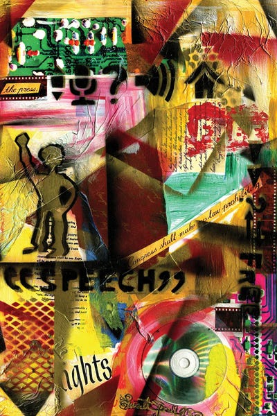 Black Joy: Freedom Of Speech VI by Everett Spruill