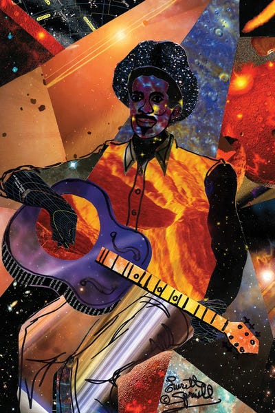 Galactic Guitarist by Everett Spruill art print