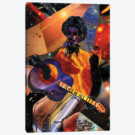 Galactic Guitarist Canvas Print #EVR136} by Everett Spruill Canvas Print