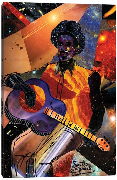 Galactic Guitarist Canvas Art Print - Everett Spruill