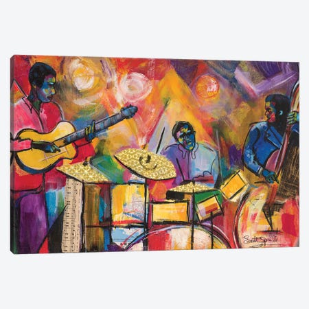 Jazz Trio Canvas Print #EVR13} by Everett Spruill Canvas Art Print