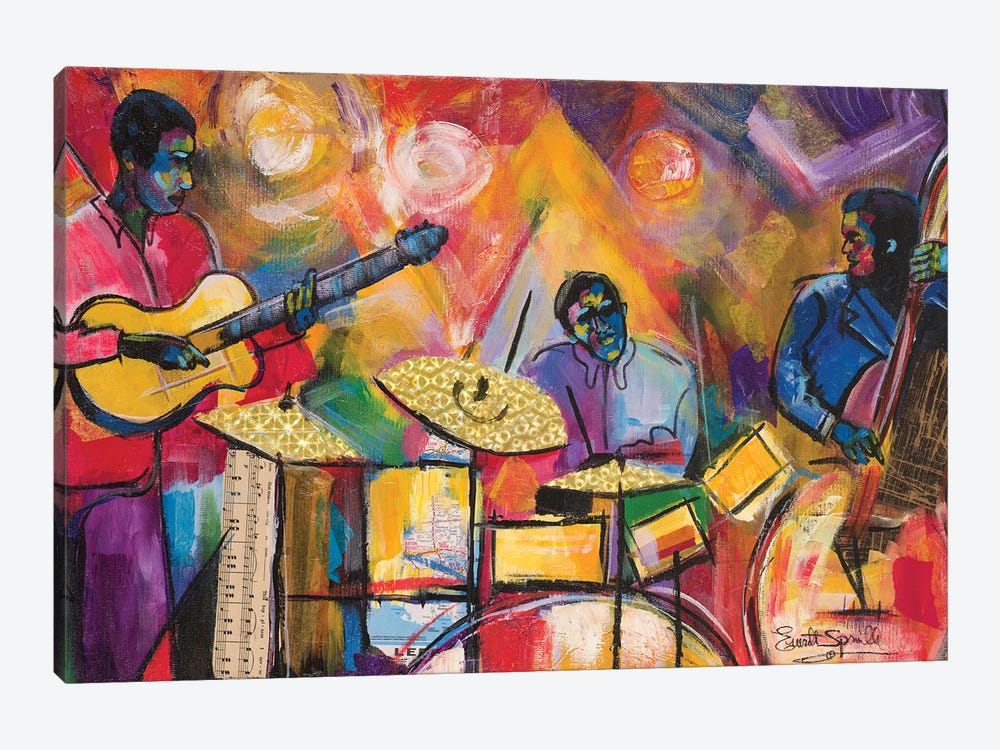 Jazz Trio by Everett Spruill 1-piece Canvas Art