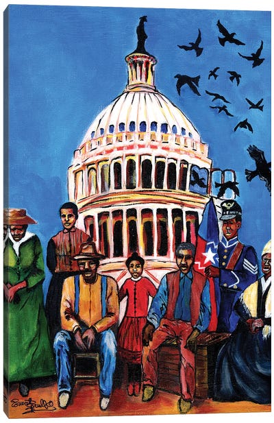 FREEDOM - Celebrating Juneteenth Canvas Art Print - Black Lives Matter Art