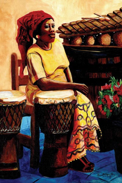 Lady Drummer by Everett Spruill gallery poster