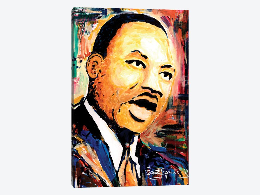 Dr. Martin Luther King Jr. by Everett Spruill 1-piece Canvas Artwork