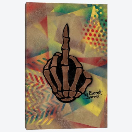 Middle Finger - E Canvas Print #EVR150} by Everett Spruill Canvas Artwork