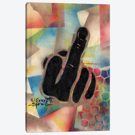 Middle Finger - F Canvas Print #EVR151} by Everett Spruill Canvas Art
