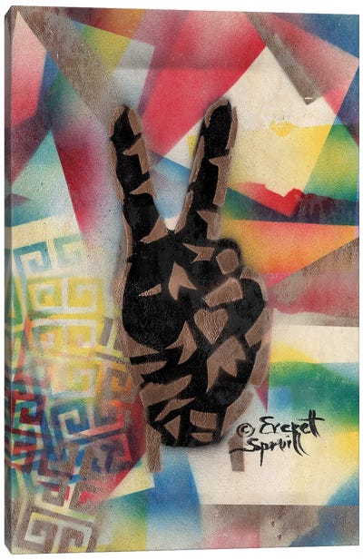 Peace And Love - A Canvas Art Print - Everett Spruill