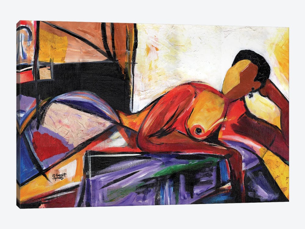 Reclining Nude by Everett Spruill 1-piece Canvas Artwork