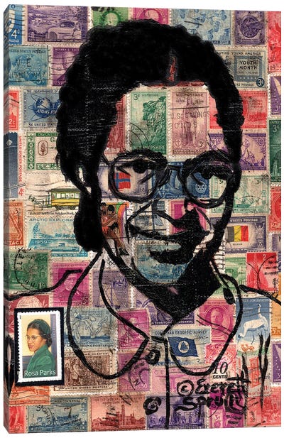Rosa Parks Canvas Art Print - Everett Spruill