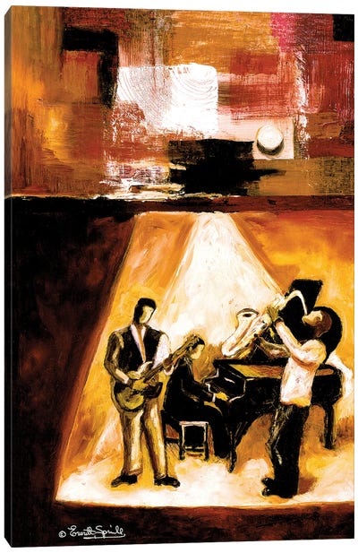 Modern Jazz Number One Canvas Art Print - Everett Spruill