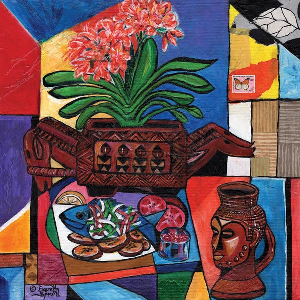 Everett Spruill: Still Life With Aduno Koro And Kuba Cup by Everett Spruill