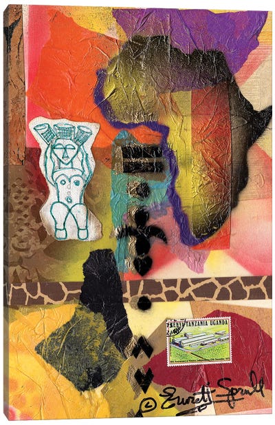 Afro Collage - G Canvas Art Print - Everett Spruill
