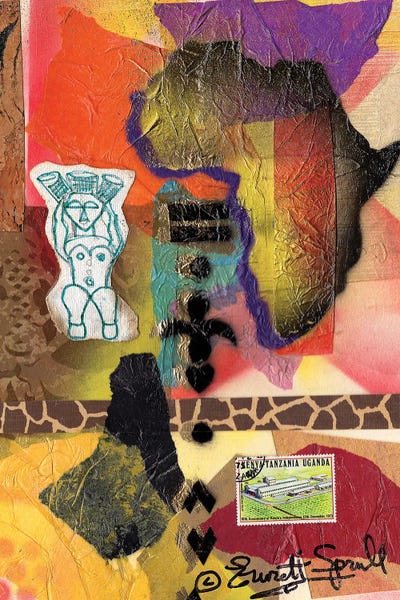 Everett Spruill: Afro Collage - G by Everett Spruill
