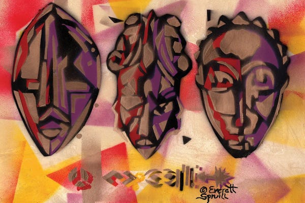 African Heritage: Three African Masks by Everett Spruill