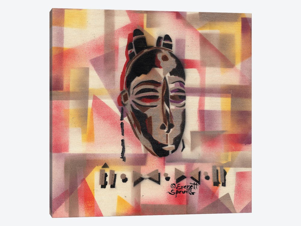 Fang Mask by Everett Spruill 1-piece Canvas Print