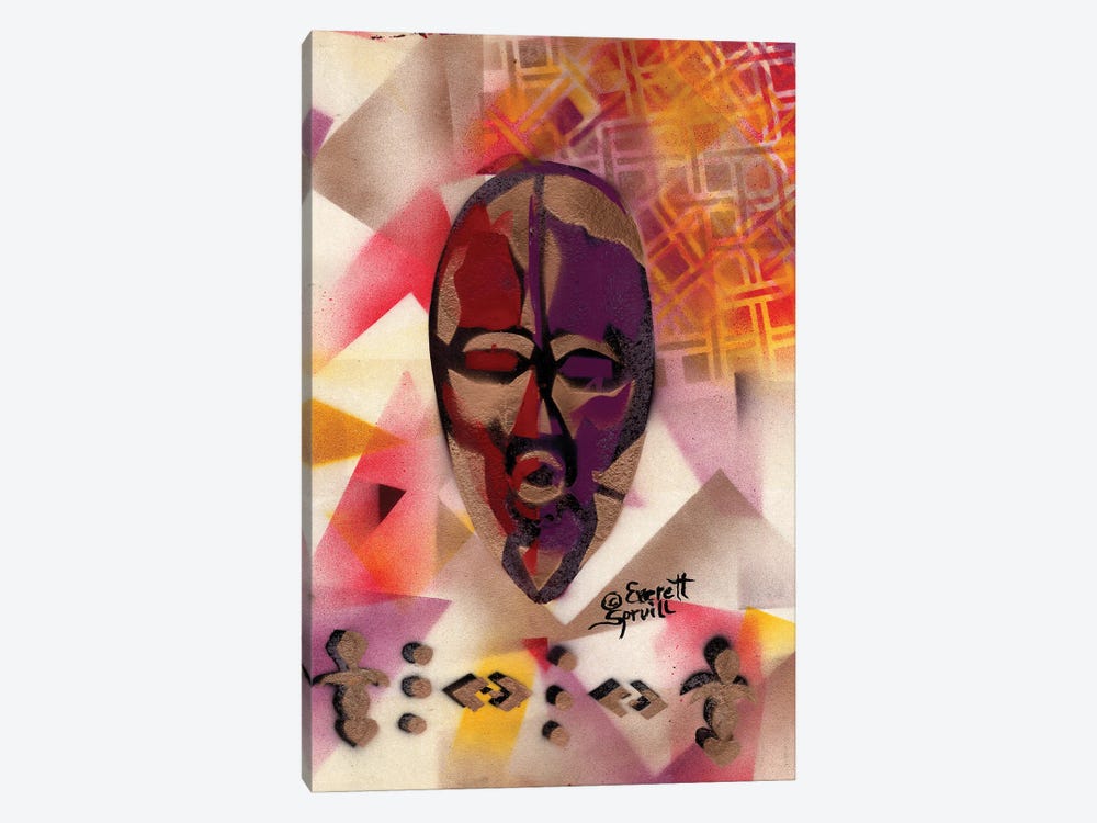 Passport Mask by Everett Spruill 1-piece Canvas Wall Art