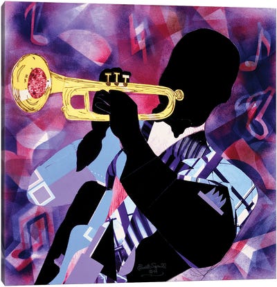 Hello Louis Canvas Art Print - Trumpet Art