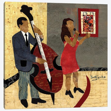 Steinway Jazz Duo Canvas Print #EVR56} by Everett Spruill Canvas Art