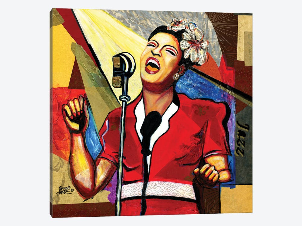 Billie Holiday by Everett Spruill 1-piece Canvas Art