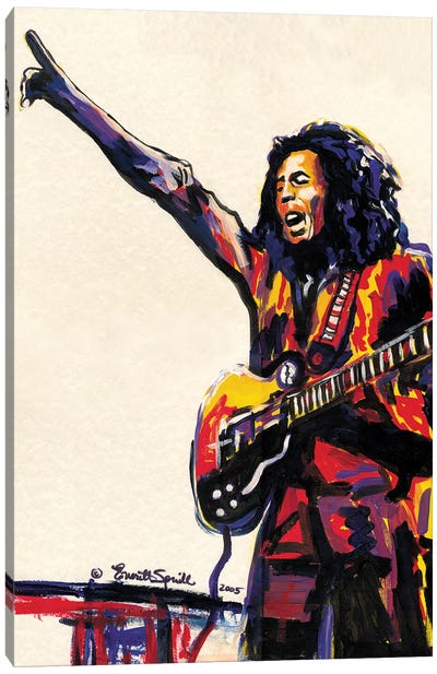 Bob Marley - One Love Canvas Art Print - Everett Spruill