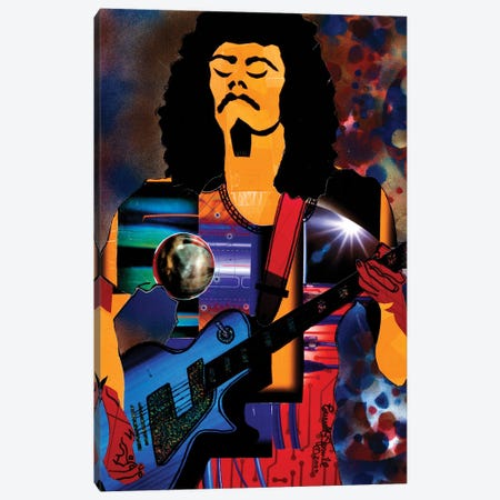 Oye Como Va - Carlos Santana Canvas Print #EVR62} by Everett Spruill Canvas Wall Art