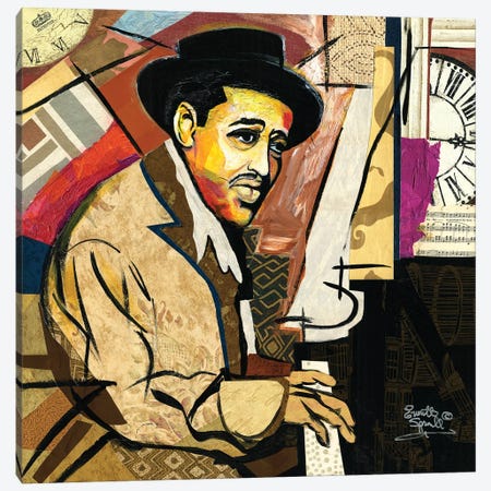 Sir Duke Ellington Canvas Print #EVR63} by Everett Spruill Canvas Wall Art