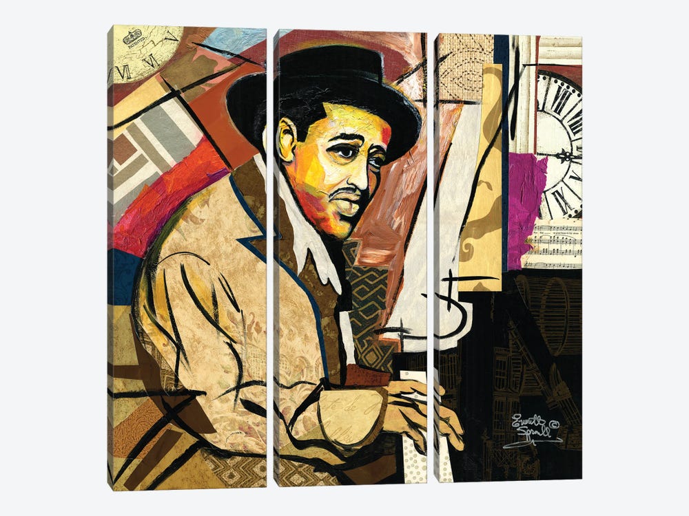 Sir Duke Ellington by Everett Spruill 3-piece Canvas Print
