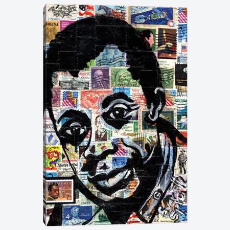 James Baldwin Canvas Print #EVR66} by Everett Spruill Art Print