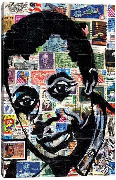 James Baldwin Canvas Art Print - Everett Spruill