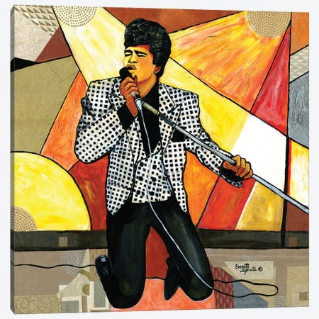The Godfather Of Soul - James Brown Canvas Print #EVR67} by Everett Spruill Art Print