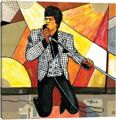 The Godfather Of Soul - James Brown Canvas Art Print - James Brown