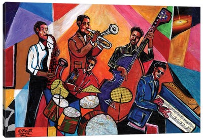 Legends Of Jazz Canvas Art Print - Musical Instrument Art